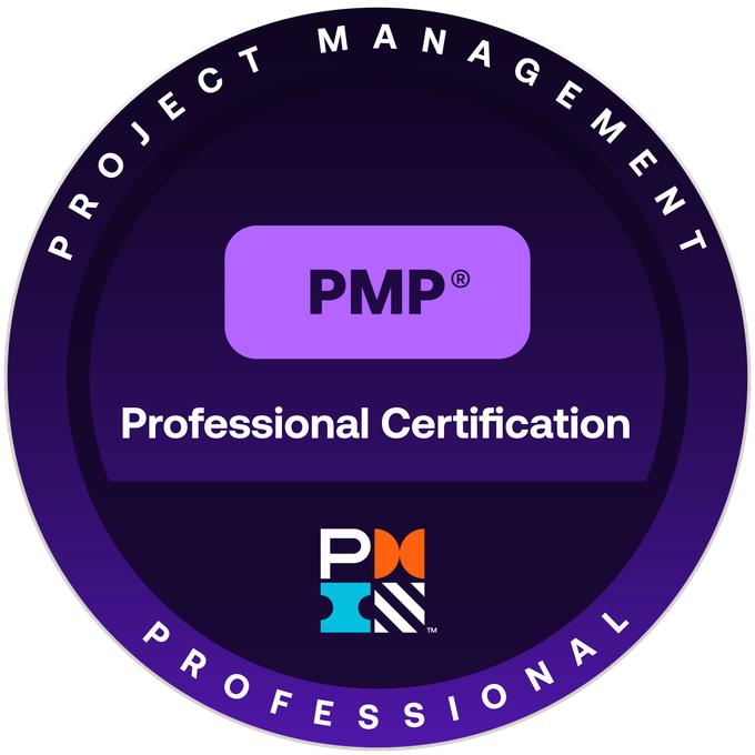 Project Management Professional (PMP) certification badge from PMI